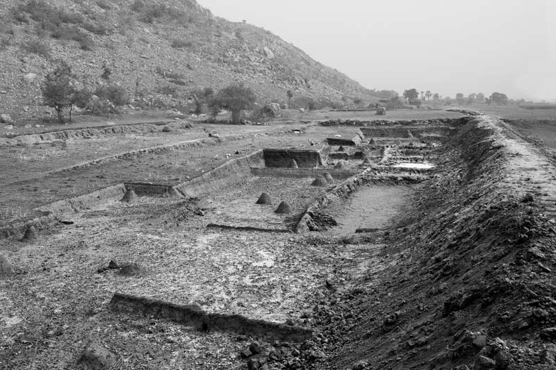Water sustainability for sustainable agriculture - percolation tank for holding local runoff under construction in Koilu watershed in Munger district, Bihar - a 'watershed management structure' that provides surface water for irrigation, enhances soil moisture and recharges groundwater
